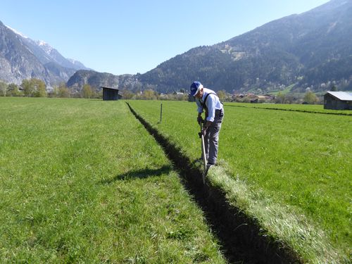 Rieselbewässerung im Tiroler Oberland