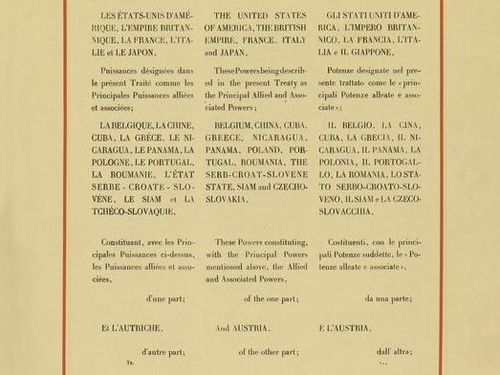 Friedensvertrag von Saint-Germain-en-Laye 1919