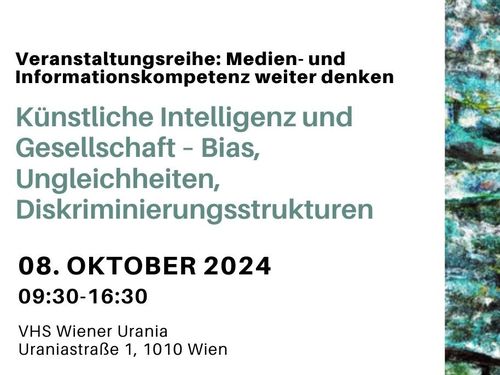 Einladung: Künstliche Intelligenz und Gesellschaft - Bias, Ungleichheiten, Diskriminierungsstrukturen