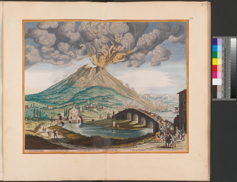 Atlas Blaeu-Van Der Hem, um 1600: Ausbruch des Vesuv